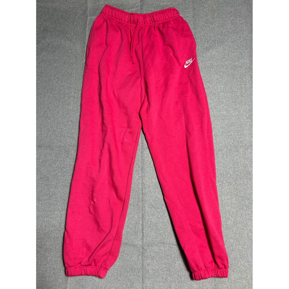 Nike‎ Sweatpants Women XS Hot Pink Oversized Fit Mid Rise Joggers Barbie Pink